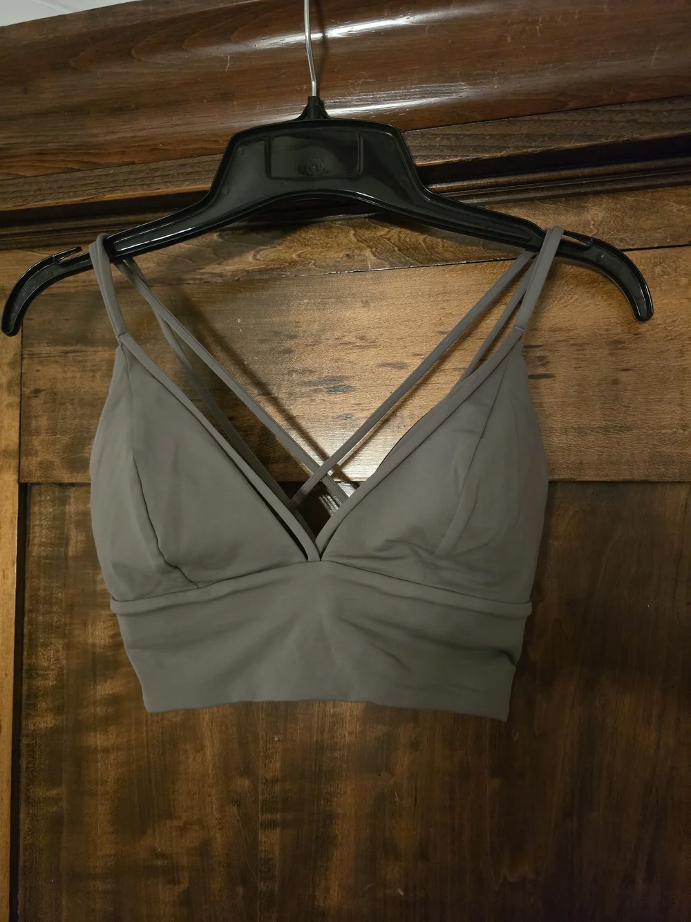 O lululemon athletica taupe strappy bralette Size 4